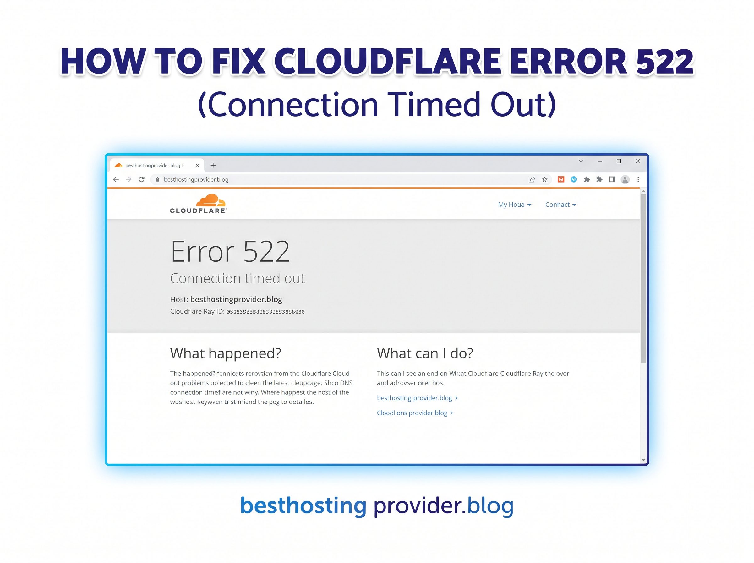 How to Fix Cloudflare Error 522 (Connection Timed Out)